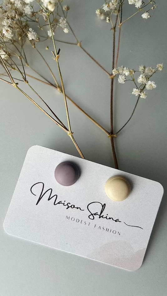 Aimants Hijab Mauve & Beige